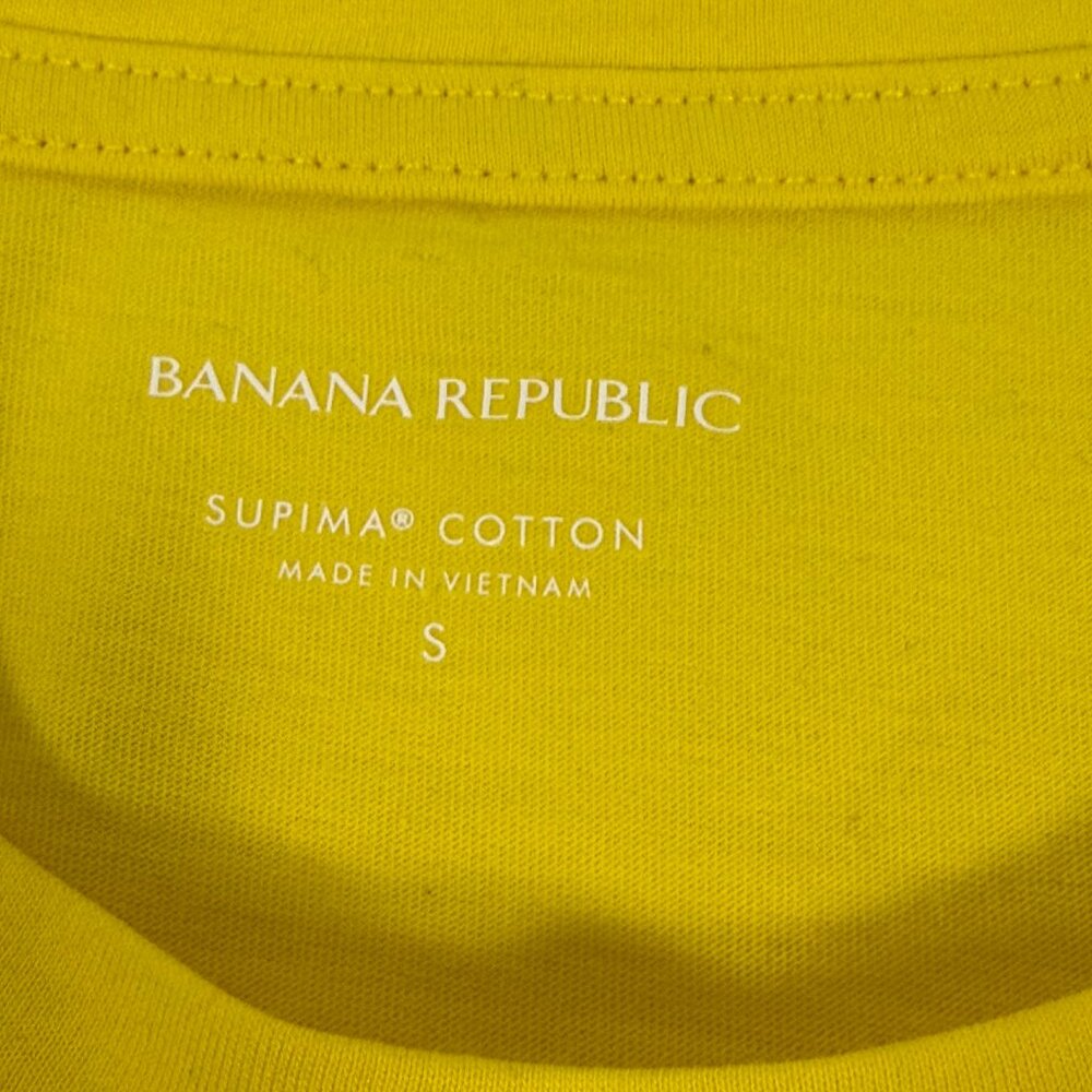 Puff Sleeve Banana Republic Yellow Supima Cotton T-Shirt Size‎ S Small - Picture 6 of 10